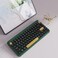 UBOTIE Portable Bluetooth Colorful Computer Keyboards, Wireless Mini Compact Retro Typewriter Flexible 84Keys Design Keyboard