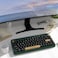 UBOTIE Portable Bluetooth Colorful Computer Keyboards, Wireless Mini Compact Retro Typewriter Flexible 84Keys Design Keyboard
