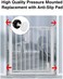 AMORBASE Baby Gate Spindle Rods 8mm(M8- Replacement Threaded Screw Bolts Hardware Parts Kit Wall Protector for Pet Pressure Mounted Safety DoorBaby Stair Gates ( Black-