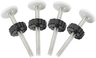 AMORBASE Baby Gate Spindle Rods 8mm(M8- Replacement Threaded Screw Bolts Hardware Parts Kit Wall Protector for Pet Pressure Mounted Safety DoorBaby Stair Gates ( Black-