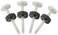 AMORBASE Baby Gate Spindle Rods 8mm(M8- Replacement Threaded Screw Bolts Hardware Parts Kit Wall Protector for Pet Pressure Mounted Safety DoorBaby Stair Gates ( Black-