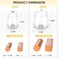 BALEINE 16 Pack Silicone Chair Leg Floor Protectors, Furniture Pads, ClearLarge, Non-Slip Rubber Grip, Cylindrical Shape