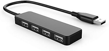 Vrllinking USB Hub,4 Port USB 2.0 Adapter USB Splitter,Multi USB Port Expander for iMac Pro, MacBook Air, Mac Mini/Pro, Surface Pro, Notebook PC, Laptop, USB Flash Drives and Mobile