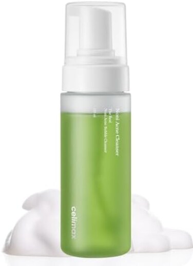 celimax Noni Acne Bubble CleanserMild Formula Face Wash for Sensitive to Oily Dry Combination Skin Calming, Soothing, Exfoliating, 155ml