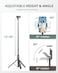 Sensyne 60" Phone TripodSelfie Stick, Lightweight All in One Phone Tripod Integrated with Wireless Remote Compatible with All Cell Phones for Selfie/Video Recording/Photo/Live Stream/Vlog（Black