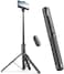 Sensyne 60" Phone TripodSelfie Stick, Lightweight All in One Phone Tripod Integrated with Wireless Remote Compatible with All Cell Phones for Selfie/Video Recording/Photo/Live Stream/Vlog（Black