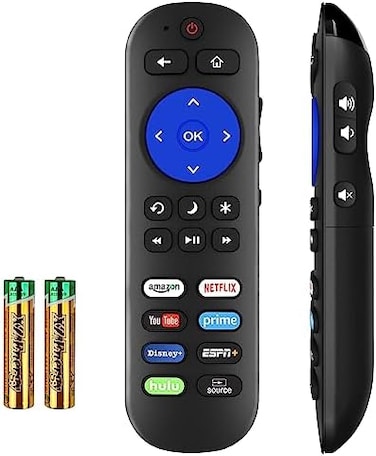 جهاز تحكم عن بعد من Yimaut لأجهزة Roku و Roku TV، بما في ذلك Roku 1 و 2 و 3 و 4 و Roku Express و Roku Premiere و Roku Ultra و TCL و Hisense و Onn Element و Sharp و Philips Roku TV. غير متوافق مع Roku