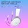HyperX Cloud Stinger 2 Core - Gaming Headset for Playstation, Lightweight Over-Ear Headset with mic, Swivel-to-Mute Function, 40mm Drivers - White