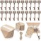 Yahenda 100 Sets Vintage Key Bottle Openers for Wedding Favors and Guests - Bulk Rustic Souvenir Gift With Thank You Tag, Jute Rope, Lace Candy Box for Party