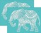 OLYCRAFT 2Pcs Self-Adhesive Silk Screen Printing Stencil Elephant Mandala Stencil Reusable Mesh Stencils Transfer Washable Home Decor for DIY T-Shirt Fabric Painting - 11x8.6 Inch