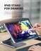 LULULOOK Foldable Magnetic Stand for iPad Mini 7/6, Adjustable Desk Tablet Holder, Aluminum Rotatable Floating Stand for Apple iPad Mini 7/6 Drawing, Viewing - Gray