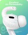 Gcioii 3 Pairs for AirPods Pro 2 Ear Hooks Covers [Added Storage Pouch] Anti-Slip Accessories Compatible with Apple AirPods Pro 2nd Generation (White
