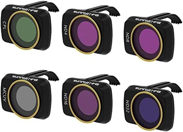 GLOBACT CPL ND Filters Set for DJI Mini SE/Mini 2/Mini 2 SE/Mavic Mini Accessories Camera Lens Filters UV CPL ND4 ND8 ND16 ND32 (6 Pack
