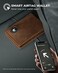 LORZOR AirTag Wallet - Bifold Full Grain Leather Mens Air Tag Wallet with AirTag Holder, RFID Blocking Minimalist Wallet for Men for Apple Air Tag, up to 11 Cards Gifts for Men