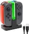 FastSnail Charging Dock Compatible with Nintendo Switch for Joy ConOLED Model Controller with Lamppost LED Indication, Charger Stand Station Compatible with Joy Cons with Charging Cable