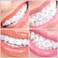 Sosation 377 Pieces Tooth Gem Kit Tooth Jewelry Kit DIY Fashionable Tooth Artificial Crystal Reflective Tooth for Halloween Christmas Teeth Party Decorations (Stylish Style