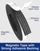 Gwybkq Magnetic Tape 3 Rolls 30Ft Flexible Magnet Strips with Strong Adhesive Backing (Each 10 Feet x 1/16" Thick x 1/2" WideAnisotropic Magnetic Roll
