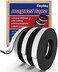 Gwybkq Magnetic Tape 3 Rolls 30Ft Flexible Magnet Strips with Strong Adhesive Backing (Each 10 Feet x 1/16" Thick x 1/2" WideAnisotropic Magnetic Roll