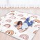 Funtery Boho Rainbow Portable Baby Play Mat, 43 x 43 Inch Washable Foldable Crawling Mat, Non Slip Playmat for Babies, Kids Play Mats Pad for Floor Playpen Toddler Infants Tummy Time Activity
