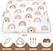 Funtery Boho Rainbow Portable Baby Play Mat, 43 x 43 Inch Washable Foldable Crawling Mat, Non Slip Playmat for Babies, Kids Play Mats Pad for Floor Playpen Toddler Infants Tummy Time Activity