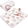 Funtery Boho Rainbow Portable Baby Play Mat, 43 x 43 Inch Washable Foldable Crawling Mat, Non Slip Playmat for Babies, Kids Play Mats Pad for Floor Playpen Toddler Infants Tummy Time Activity