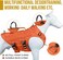 OneTigris No Pull Tactical Dog Harness for Medium Dog, Breathable Mesh Design Service Dog Vest with HandleMolle Pouches, Adjustable Suit for Walking Hiking Training(XL, Orange