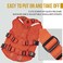 OneTigris No Pull Tactical Dog Harness for Medium Dog, Breathable Mesh Design Service Dog Vest with HandleMolle Pouches, Adjustable Suit for Walking Hiking Training (M, Orange