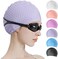 Tripsky Silicone Swim Cap,Comfortable Bathing Cap Ideal for Curly Short Medium Long Hair, Swimming Cap for Women and Men, Shower Caps Keep Hairstyle Unchanged