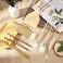 Geelin 9 Pcs Pottery Glaze Brushes Ceramic Brushes Set Different Shapes for Pottery Acrylic Watercolor Wool Bristle Art Paintbrush Sets for Painting Artists Rock Adults