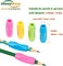 OSteed Ergonomic Pencil Grips Silicone 8 Pcs for Kids and Adults Handwriting, Gel Pen Grips with 3 Concaves, 1 Pack 4 Colors