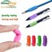 OSteed Ergonomic Pencil Grips Silicone 8 Pcs for Kids and Adults Handwriting, Gel Pen Grips with 3 Concaves, 1 Pack 4 Colors