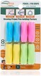 OSteed Ergonomic Pencil Grips Silicone 8 Pcs for Kids and Adults Handwriting, Gel Pen Grips with 3 Concaves, 1 Pack 4 Colors