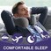 napfun Travel Pillow, 100% Pure Memory Foam Neck Pillows for Travel Airplane Headrest Flight Plane Accessories, Deep Grey, Medium (120-200LB