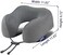 napfun Travel Pillow, 100% Pure Memory Foam Neck Pillows for Travel Airplane Headrest Flight Plane Accessories, Deep Grey, Medium (120-200LB