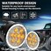B.ZSSY JK Turn Signal Lights White Ring Smoked Lens,LED Front Grill Indicator Parking Lights Compatible with 2007-2018 Jeep Wrangler JKJK Unlimited (2PCS,White Ring/Amber