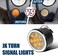 B.ZSSY JK Turn Signal Lights White Ring Smoked Lens,LED Front Grill Indicator Parking Lights Compatible with 2007-2018 Jeep Wrangler JKJK Unlimited (2PCS,White Ring/Amber