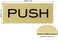 PATIKIL Push Pull Door Sign, 2 Pack Self-Adhesive Rectangle Acrylic Gate Sticker Wall Marker for Office Store Shop, Golden