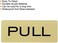 PATIKIL Push Pull Door Sign, 2 Pack Self-Adhesive Rectangle Acrylic Gate Sticker Wall Marker for Office Store Shop, Golden