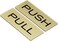 PATIKIL Push Pull Door Sign, 2 Pack Self-Adhesive Rectangle Acrylic Gate Sticker Wall Marker for Office Store Shop, Golden