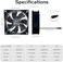 Easy Cloud 120mm &times; 25mm Computer Fan with AC Plug, Variable Speed Axial Muffin Fan with Controller 120V 110V 220V Fan Small 12V Case Cooling Fan for PC Server Cabinet Doorway Receiver Xbox Greenhouse