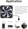 Easy Cloud 120mm &times; 25mm Computer Fan with AC Plug, Variable Speed Axial Muffin Fan with Controller 120V 110V 220V Fan Small 12V Case Cooling Fan for PC Server Cabinet Doorway Receiver Xbox Greenhouse
