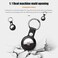 4 Pack Airtag Holder, Air Tag Keychain, PU Leather Airtag Case, Air Tagsmate for Luggage, Comes with Ring Metal Snap Keyring