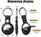 4 Pack Airtag Holder, Air Tag Keychain, PU Leather Airtag Case, Air Tagsmate for Luggage, Comes with Ring Metal Snap Keyring