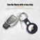 4 Pack Airtag Holder, Air Tag Keychain, PU Leather Airtag Case, Air Tagsmate for Luggage, Comes with Ring Metal Snap Keyring