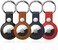 4 Pack Airtag Holder, Air Tag Keychain, PU Leather Airtag Case, Air Tagsmate for Luggage, Comes with Ring Metal Snap Keyring