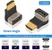 محول Duttek 8K بزاوية 90 درجة HDMI ذكر إلى أنثى، إصدار 2.1، موصل موسع HDMI مسطح على شكل حرف L بزاوية سفلية للتلفزيون، Roku، Fire Stick، Chromecast، Switch، الكمبيوتر المحمول، الكمبيوتر الشخصي (عبوة من