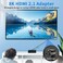 محول Duttek 8K بزاوية 90 درجة HDMI ذكر إلى أنثى، إصدار 2.1، موصل موسع HDMI مسطح على شكل حرف L بزاوية سفلية للتلفزيون، Roku، Fire Stick، Chromecast، Switch، الكمبيوتر المحمول، الكمبيوتر الشخصي (عبوة من
