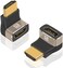 محول Duttek 8K بزاوية 90 درجة HDMI ذكر إلى أنثى، إصدار 2.1، موصل موسع HDMI مسطح على شكل حرف L بزاوية سفلية للتلفزيون، Roku، Fire Stick، Chromecast، Switch، الكمبيوتر المحمول، الكمبيوتر الشخصي (عبوة من