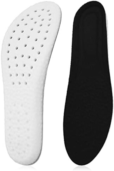 WLLHYF 1 Pairs Memory Foam Shoe Insoles, Cropable Shock Absorption Inserts Arch Support Cushioning Sports Insoles Soft Comfortable Replacement Insoles for Men Women Men: UK 6-11