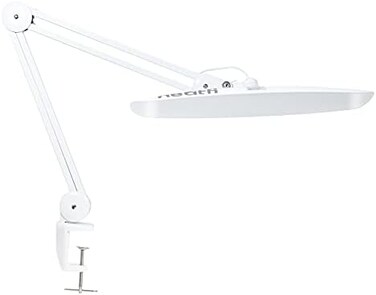 Neatfi XL 2,200 Lumens LED Task Lamp, 24W Super Bright Desk Lamp, 117 Pcs SMD LED, 4 Level Brightness, Dimmable, Task LED Light for Home, Office, Workbench (Non-CCT, White